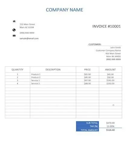 Legal Templates example plumbing invoice template