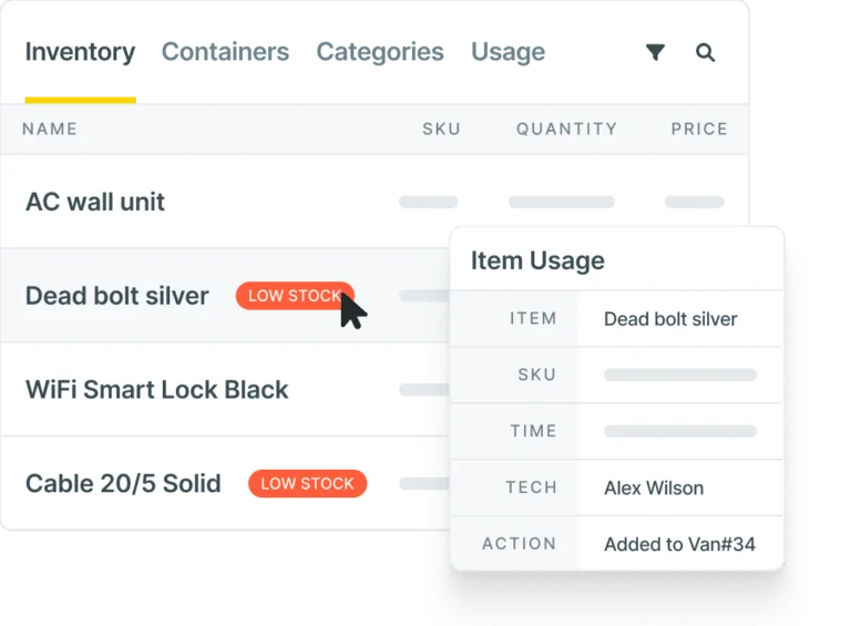 Workiz inventory management software
