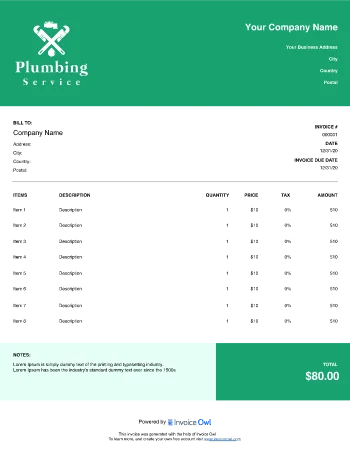 Invoice Owl invoice template