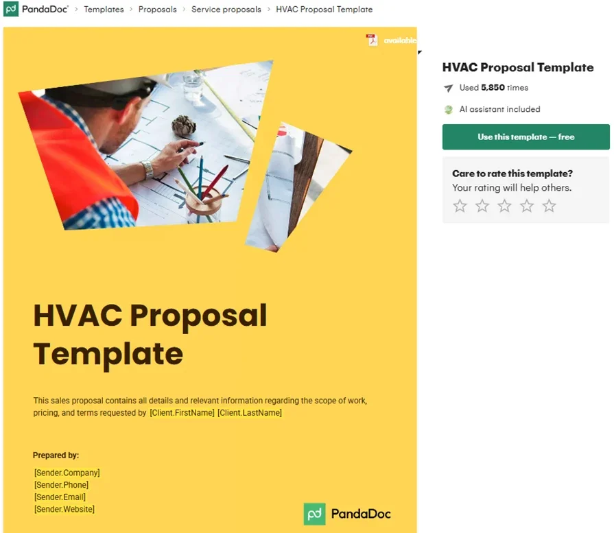 Bid website example proposal