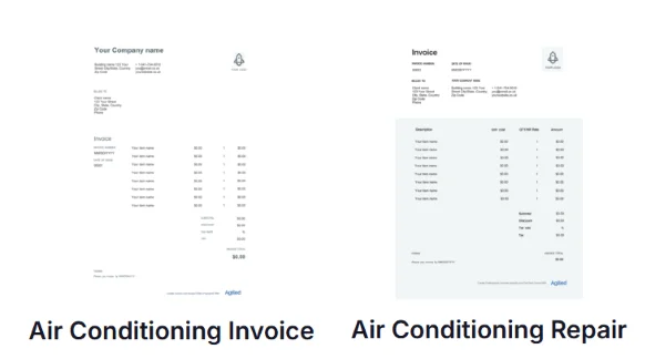 Agiled invoice template