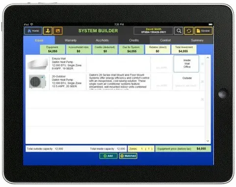 Pro Comfort Advisor software