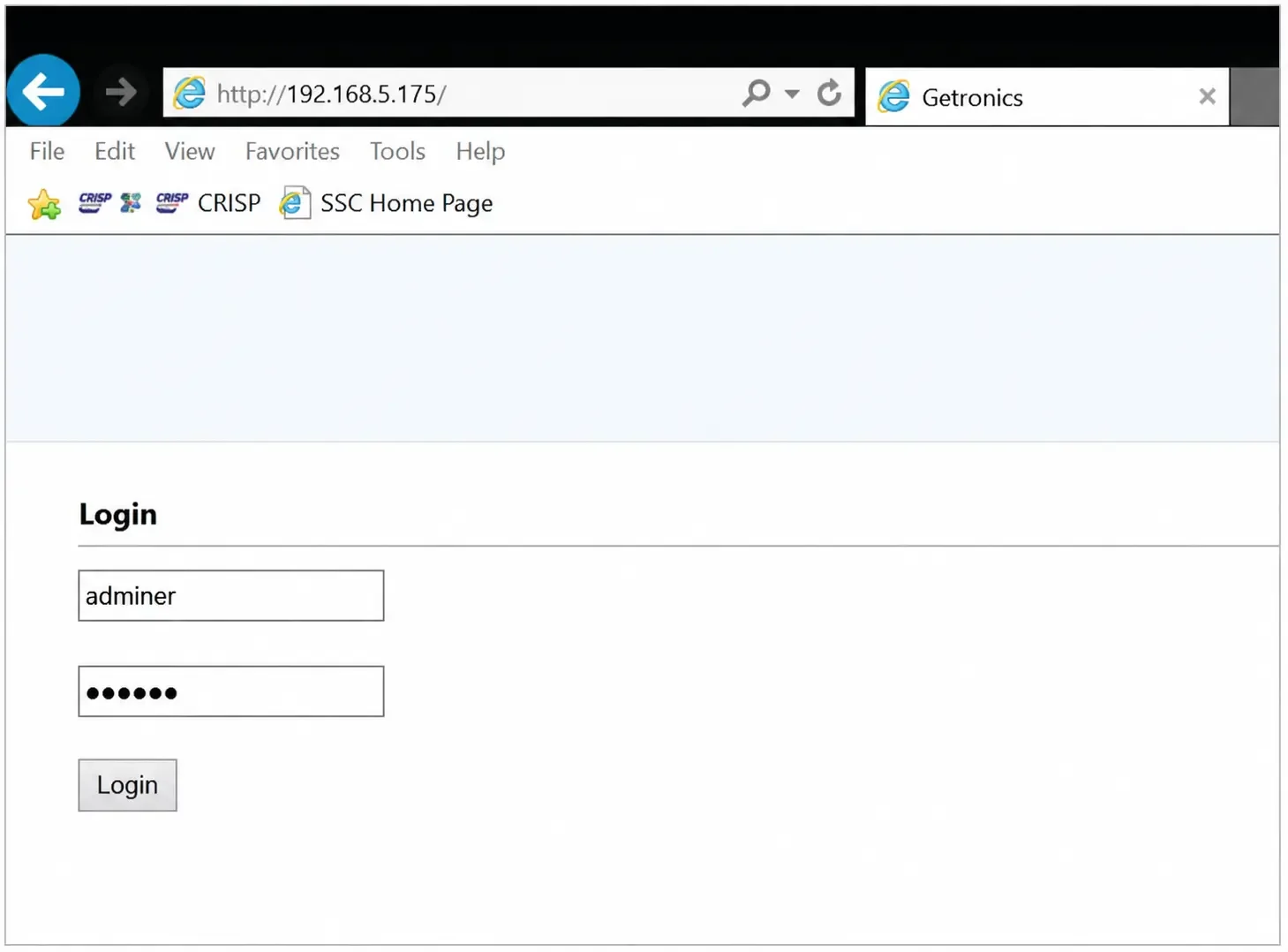 Login with credentials