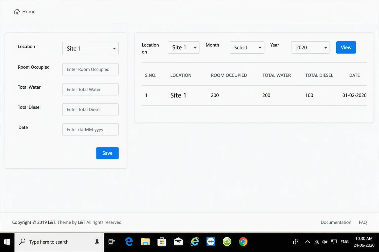 Specific Energy Consumption Form