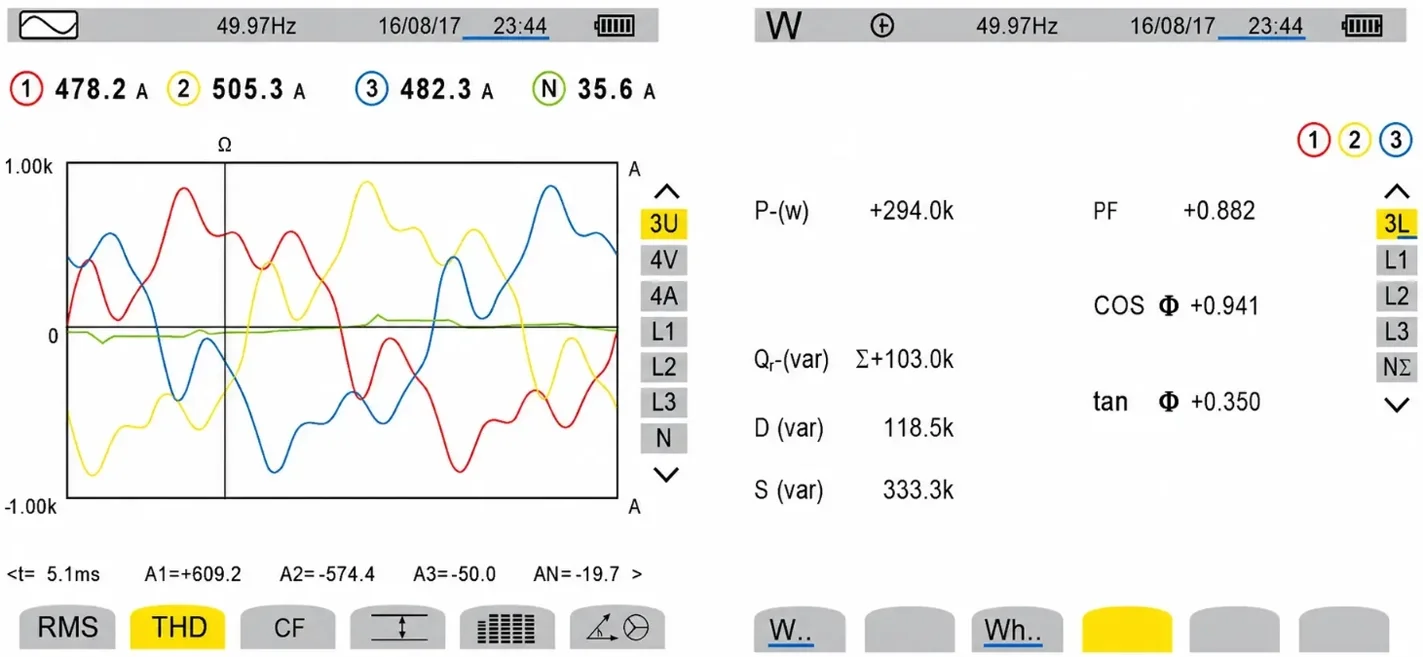 Load Current & Power Factor