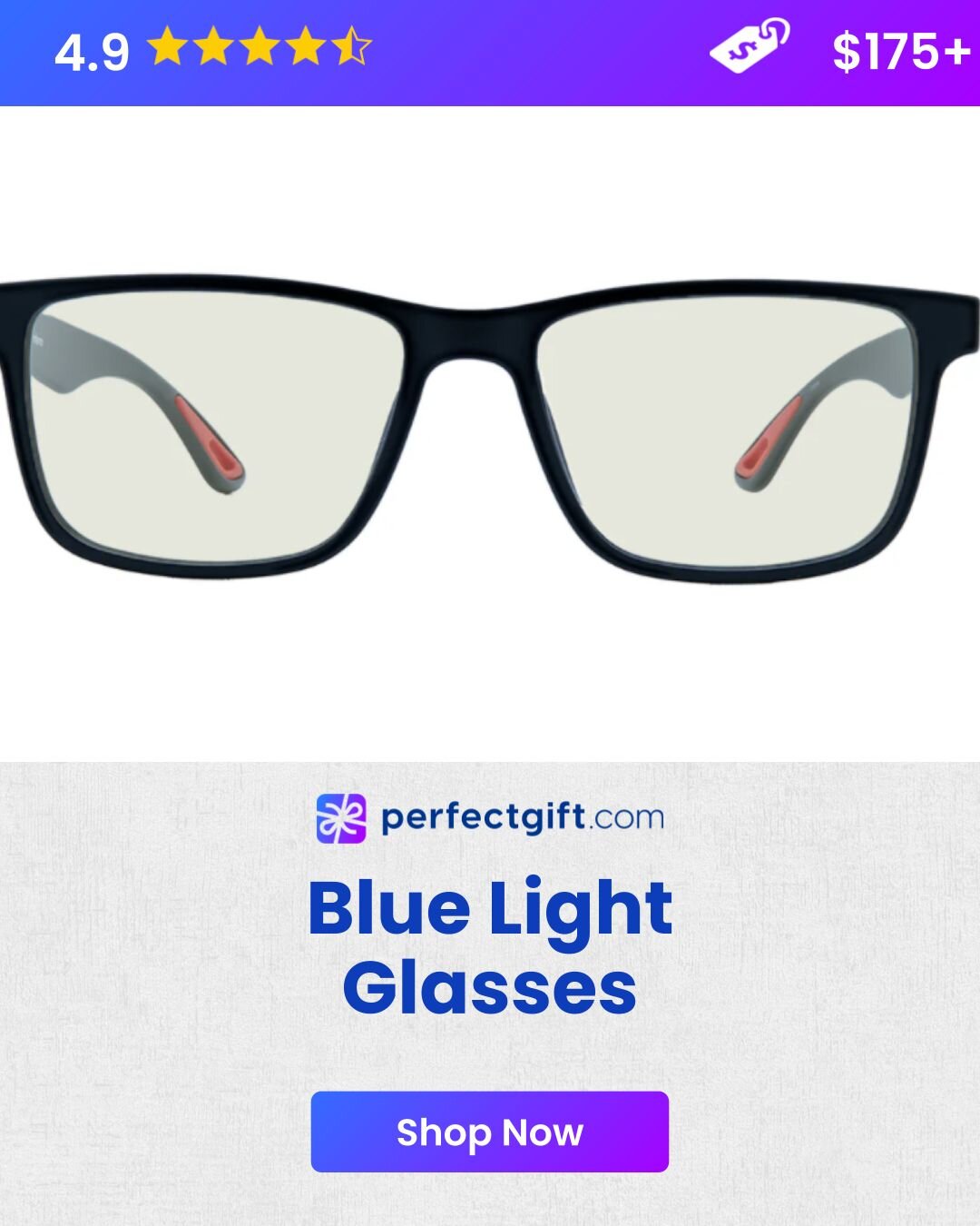 A pair of stylish blue light glasses resting on a wooden surface, designed to reduce eye strain from screens.