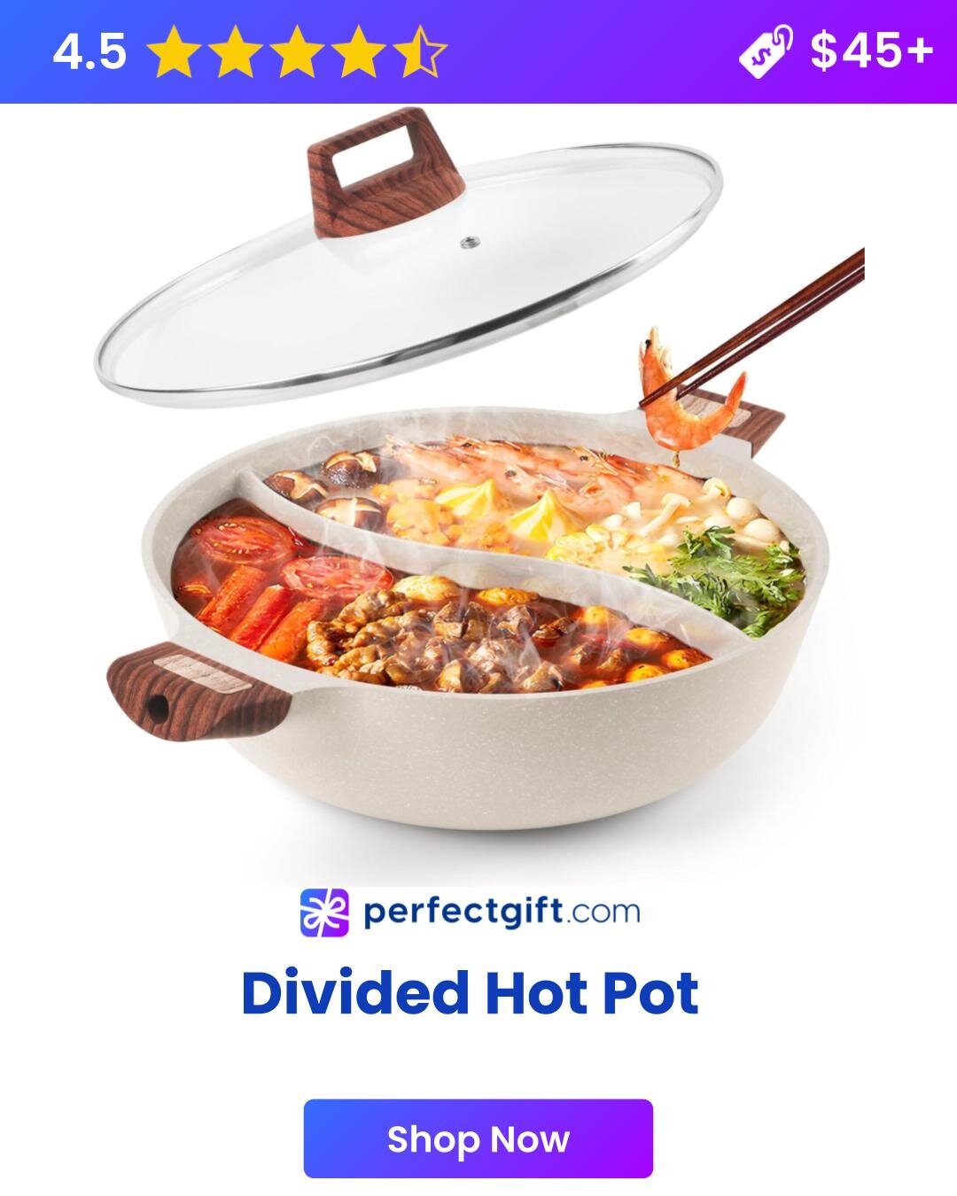 Hot pot with divider