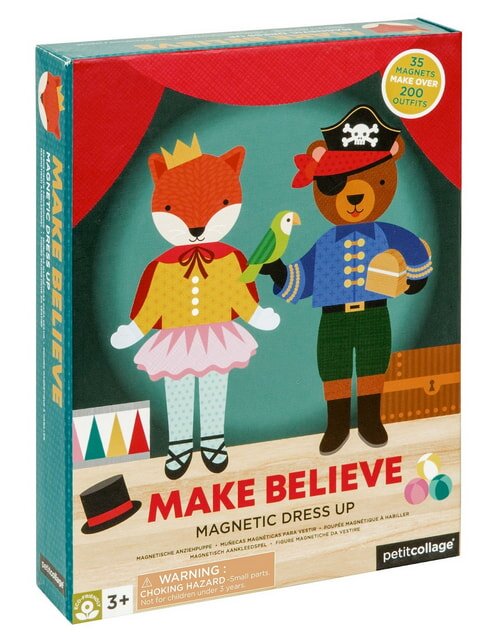 A colorful magnetic dress-up game featuring various outfits and accessories for imaginative play.