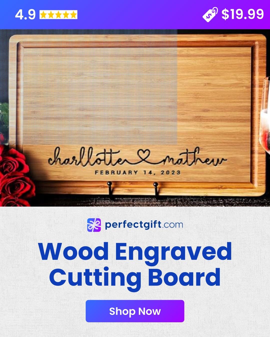 Personalized Wood Engraved Cutting Board