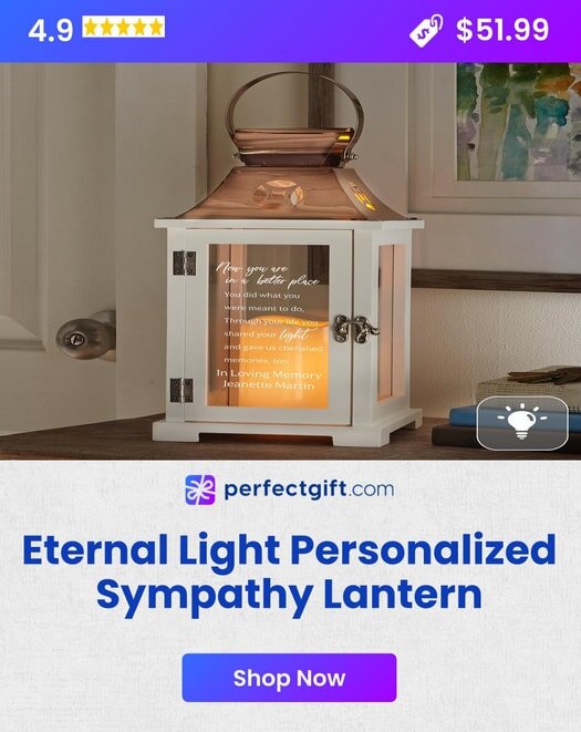 Eternal Light Personalized Sympathy Lantern To Help Remember The Light