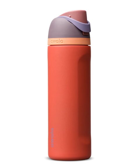 A stainless steel water bottle with a secure lid, designed for durability and portability.