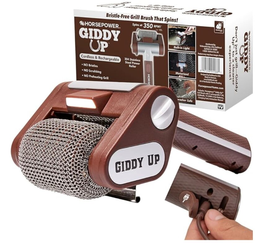 Giddy Up dog grooming tool designed for efficient brushing and detangling of pet fur.
