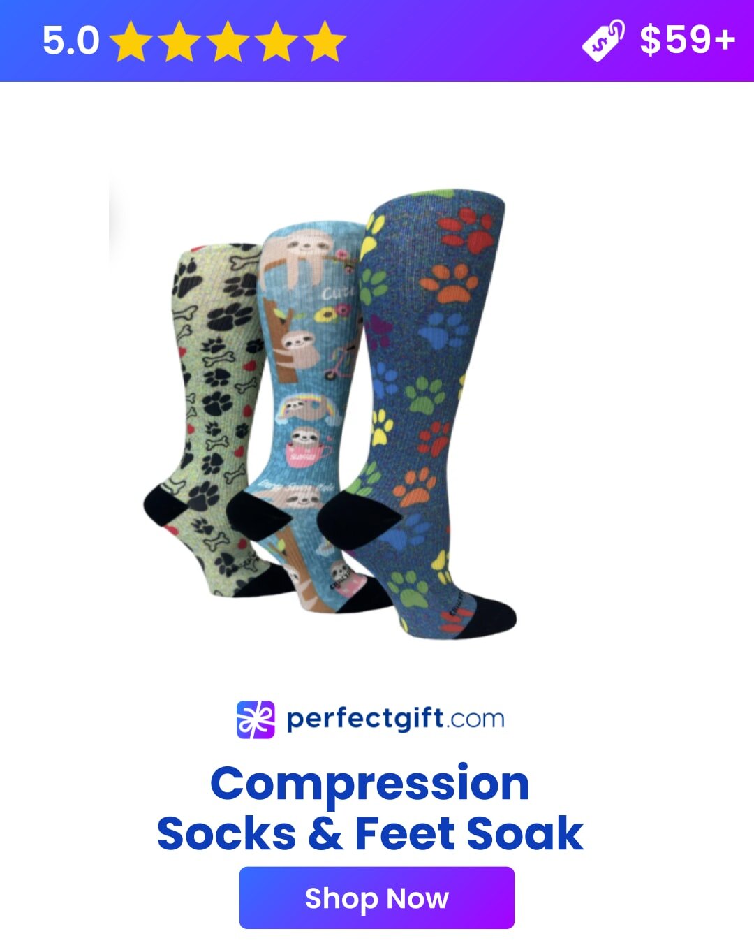 Compression socks and a feet soak