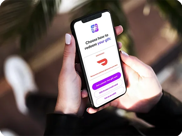 image of a person checking their card balance online