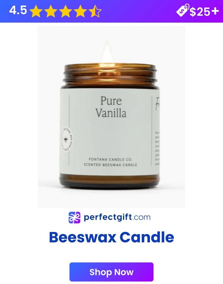 A pure vanilla bee's wax candle, showcasing a warm glow and natural texture, perfect for creating a cozy atmosphere.