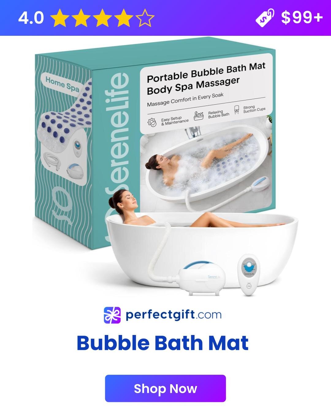 Bubble bath mat and massager