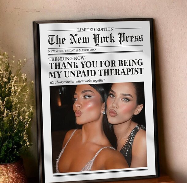 Custom Newspaper Picture Frame