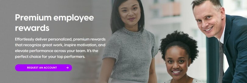 WordPress website showcasing premium employee rewards and recognition programs for enhancing workplace motivation.