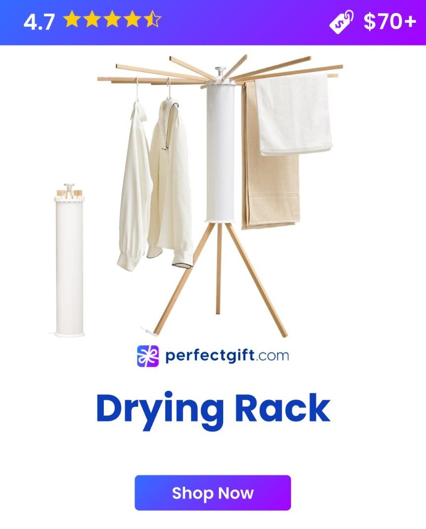 A versatile drying rack designed for efficient air drying of clothes, perfect for any home or laundry space.