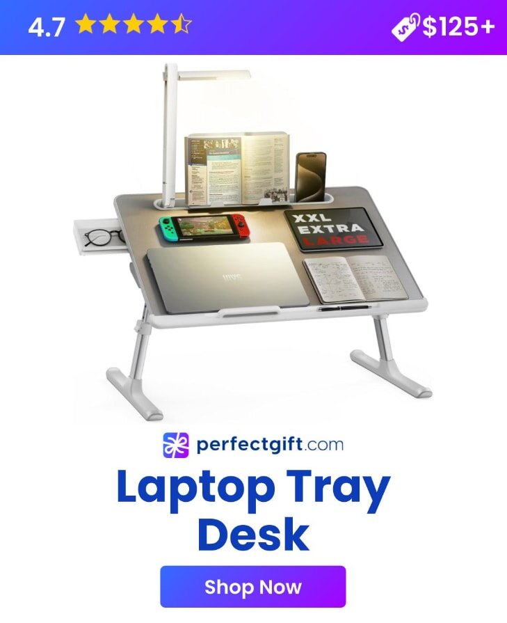Laptop bed tray desk