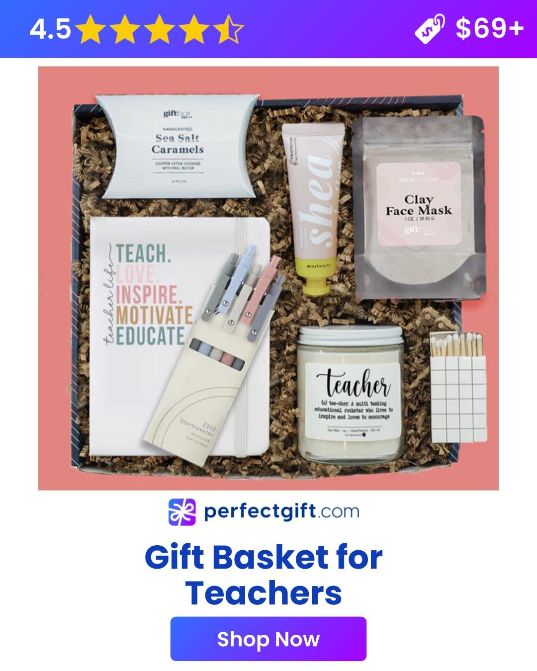 Curated gift basket focusing on self care