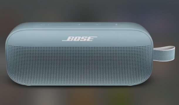 Bose SoundLink Mini 2 Bluetooth speaker in silver, compact design with a sleek finish, ideal for portable audio enjoyment.