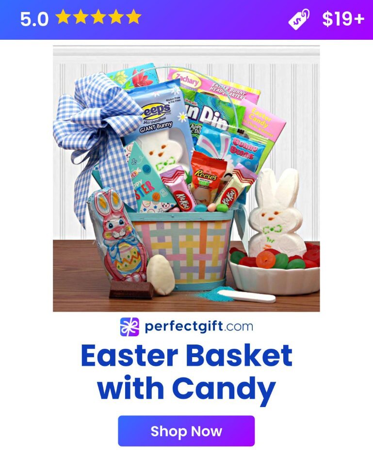 Easter basket of candy