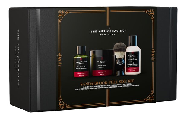 A sleek black box with a black lid containing a skin care gift set, perfect for personal care enthusiasts.