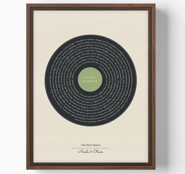 A customized gift featuring musical notes and a personal message, perfect for a music enthusiast.