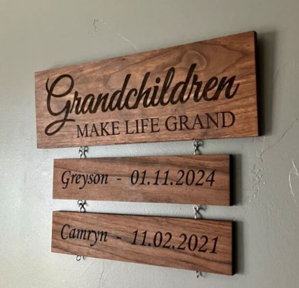 A Personalized Grandparents Sign