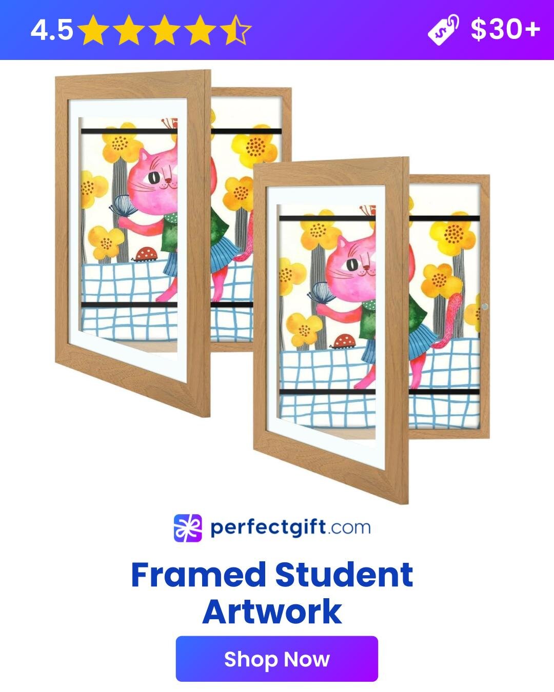 Framed artwork from the student