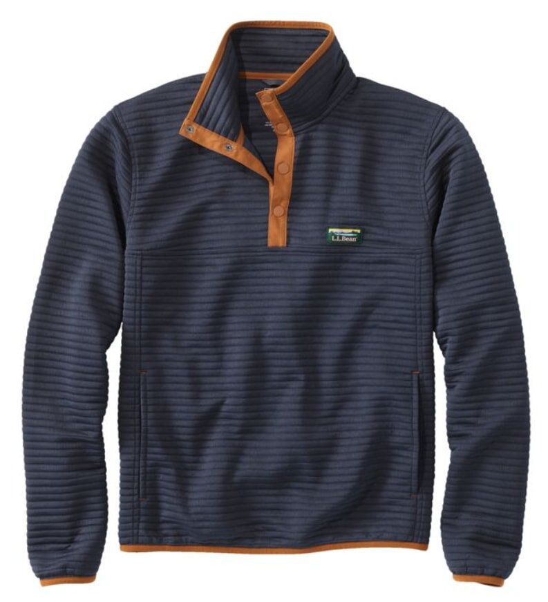 Men's navy quarter zip pullover, featuring a stylish design and comfortable fit for casual or athletic wear.
