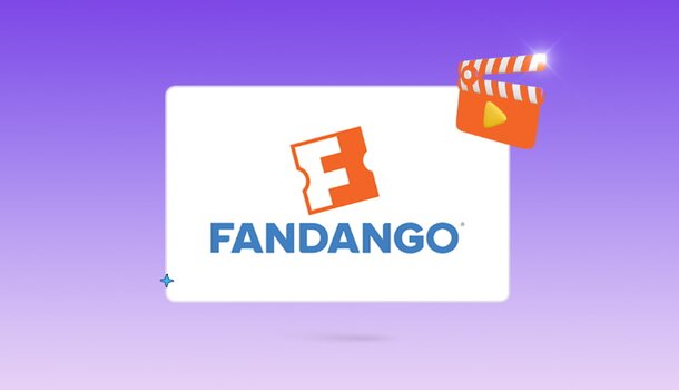 Fandango app icon featuring a stylized letter 'F' in orange and white against a dark background.