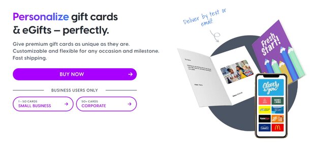 Personalized gift cards displayed in various designs, showcasing options for special occasions and recipients.