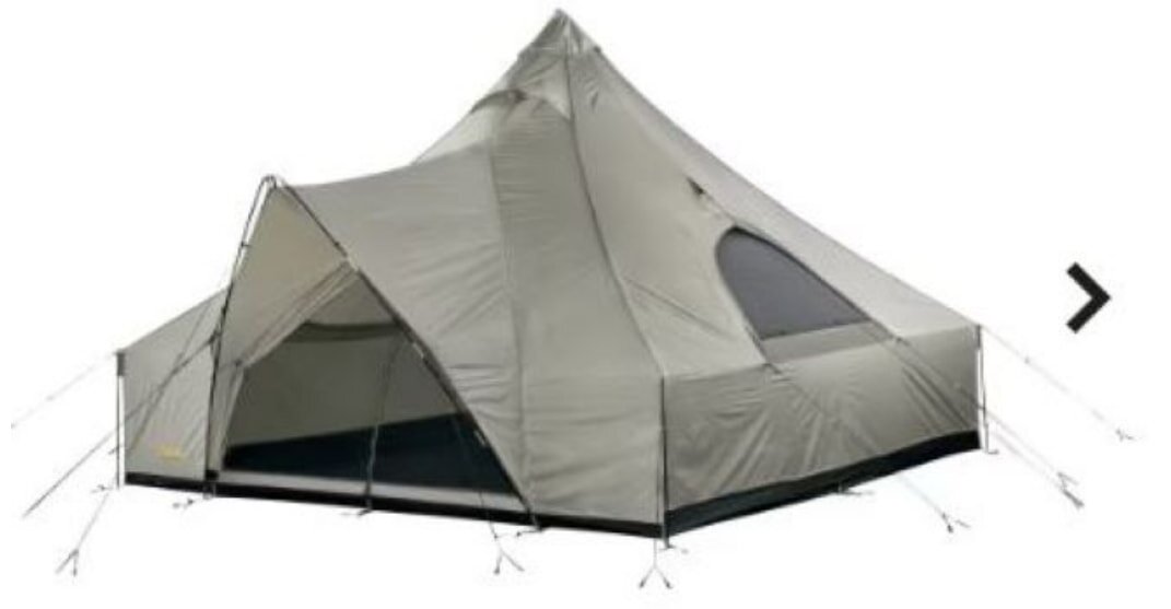 A tent featuring a tent pole, showcasing its setup in an outdoor environment.