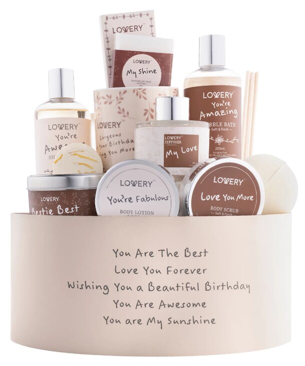 A birthday gift with the message "You are the best, love you forever" displayed on a decorative background.