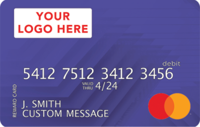 Mockup of a generic debit card.