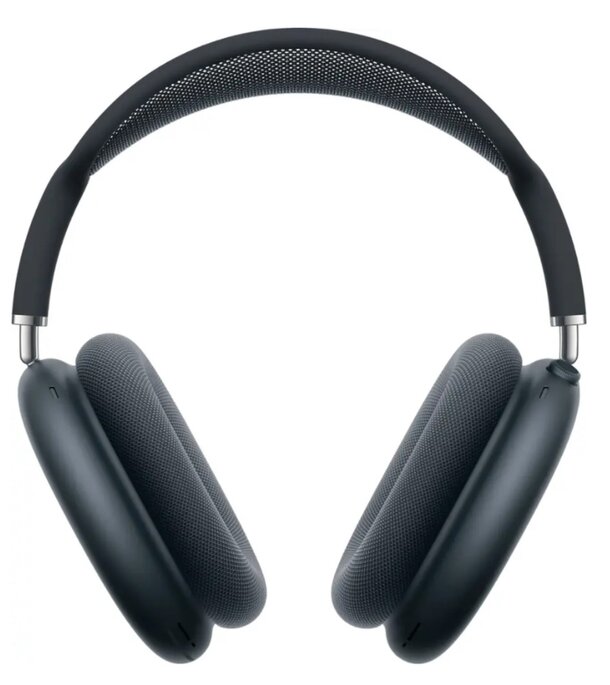 Black headphones displayed on a clean white background, highlighting their sleek design and features.
