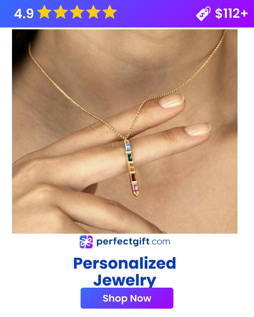 Personalized jewelry displayed as an ideal gift option for her, showcasing elegance and thoughtful customization.
