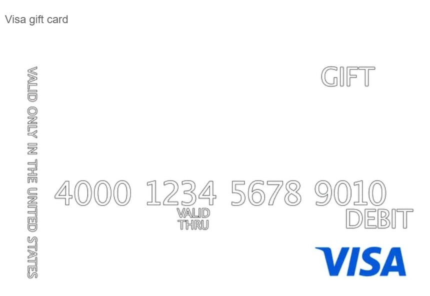 silver visa gift card
