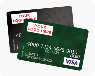 Two customizable debit card templates.