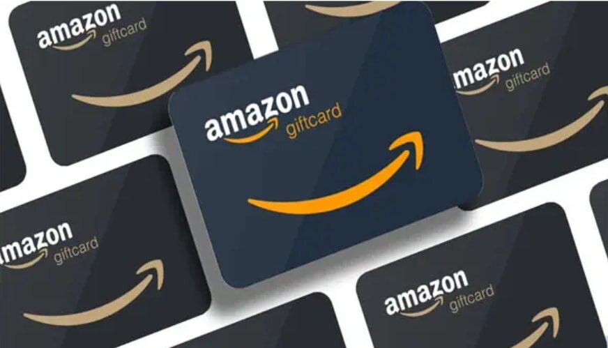 An Amazon gift card featuring the logo and a colorful design, ready for gifting or online shopping.