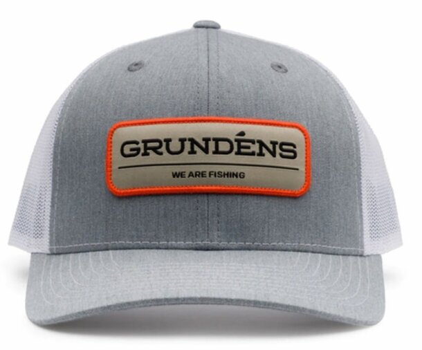 A grunners trucker hat featuring a mesh back and a curved brim, ideal for outdoor activities and casual wear.