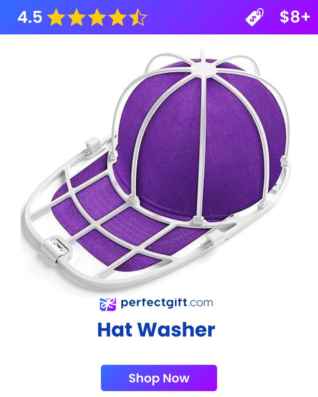 A hat featuring the words "Perfect Sight Hat Washer" clearly visible on the front.