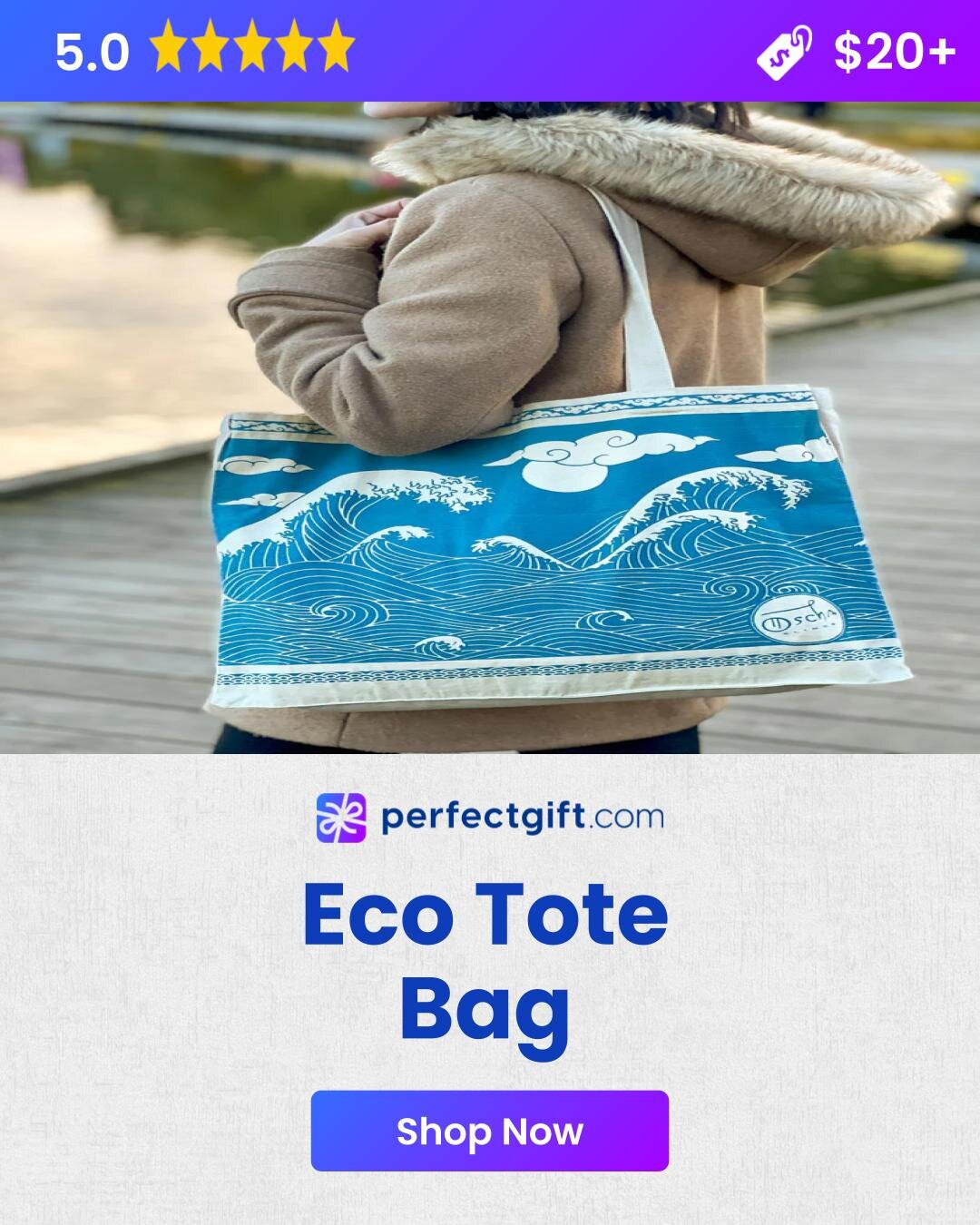 Eco-friendly tote bag designed as the perfect gift, featuring a stylish and sustainable design for everyday use.