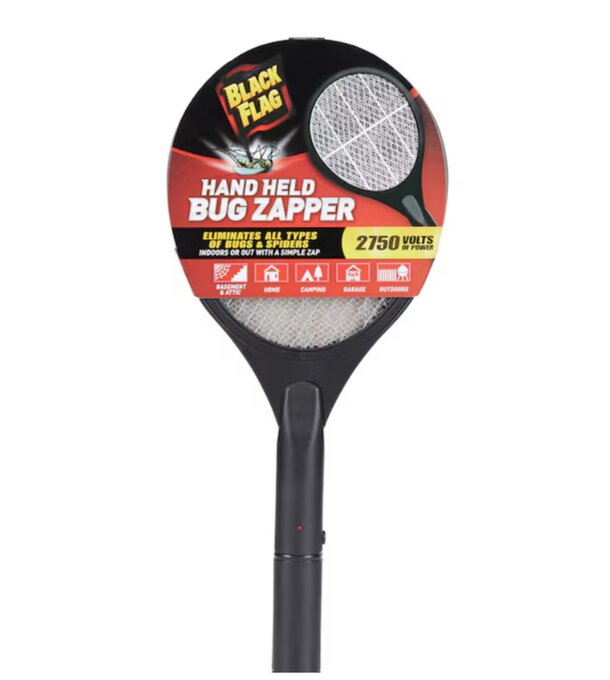 Black and red insect killer device.