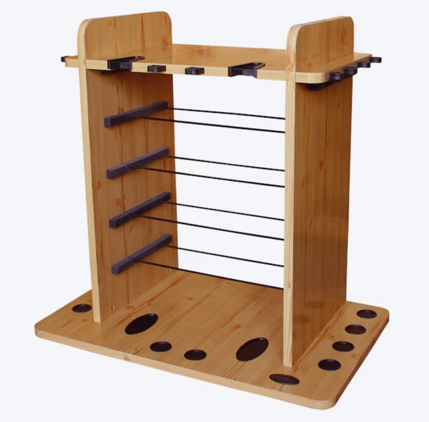 A Fishing Rod Floor Rack To Store All Their Fishing Rods