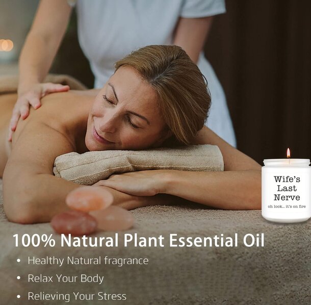 Whole Foods natural essential oil candle in a glass jar, showcasing a calming scent and eco-friendly packaging.
