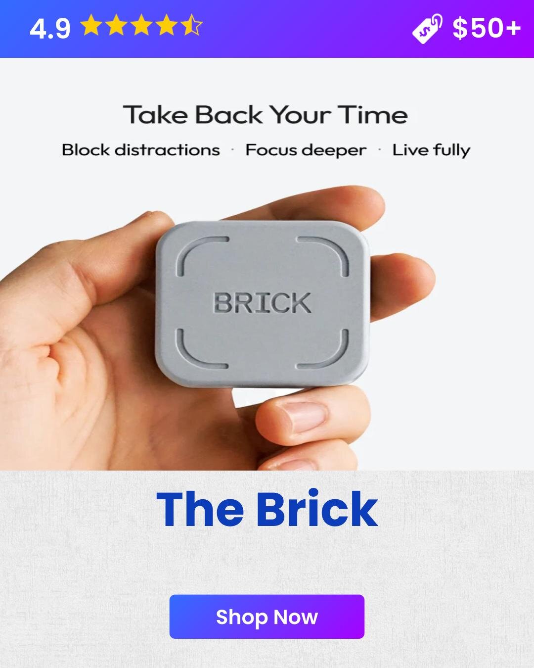 A smart home device called The Brick, designed for controlling various smart home features and appliances.