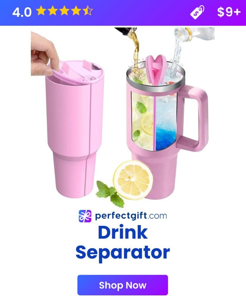 2 in 1 drink separator for a Stanley cup